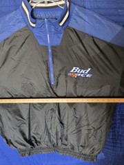 Vintage Bud Ice NHL Pro Player Reversible Jacket 90s Navy Black XXL *Read*