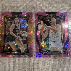 Panini 2025 WNBA Select Rookie 2-Card Lot pink ice Maddy, Kathryn Westbeld