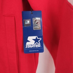 Starter Detroit Red Wings Power Forward Jacket Hoodie Red Black Retro NWT