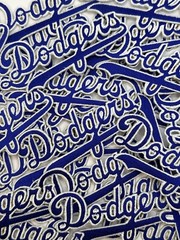 Dodgers Logo Script Patch Embroidered Iron On