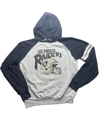 Vintage 80s/90s Los Angeles Raiders Garan Inc. Youth XL Black And Gray Hoodie