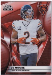 2025 Topps Chrome Black DJ MOORE #21 Orange Refractor 17/25- Bears