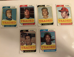 Vintage 1974 Topps Traded Baseball Card Lot of 6 VG/EX
