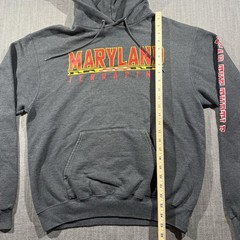 Maryland Terrapins Sweatshirt Mens Medium Gray NCAA Football Champion Hoodie