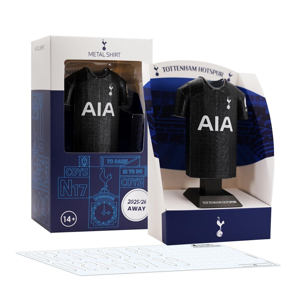 Tottenham Hotspur Metal Football Shirt Personalised 2025/26 Away Kit Alloy Shirt