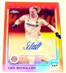 2024-25 Topps Chrome UEFA WOMENS Lea Schuller Autograph Orange Refractor 20/25