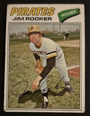 1977 Topps Jim Rooker Baseball Card #82 Pirates Pitcher Poor O/C