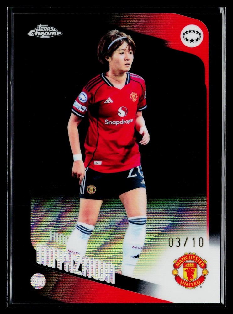 Hinata Miyazawa 2025-26 Topps Chrome Women&rsquo;s UEFA Black /10 #91 United