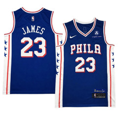 YOUTH Lebron #23 James 76ers Icon Royal – All Stitched Jersey