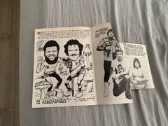 1970s Memphis Wrestling Program Original Artwork Jerry Lawler Hand Drawn Signed