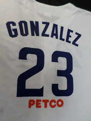 DESIGNER PSG PRO SPECIALTIES GROUP PADRES BASEBALL WHITE SHIRT SIZE X-LARGE