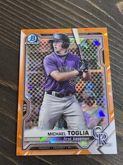 Michael Toglia 2021 Bowman Chrome Sapphire Edition Orange Sapphire /75 #BCP-137