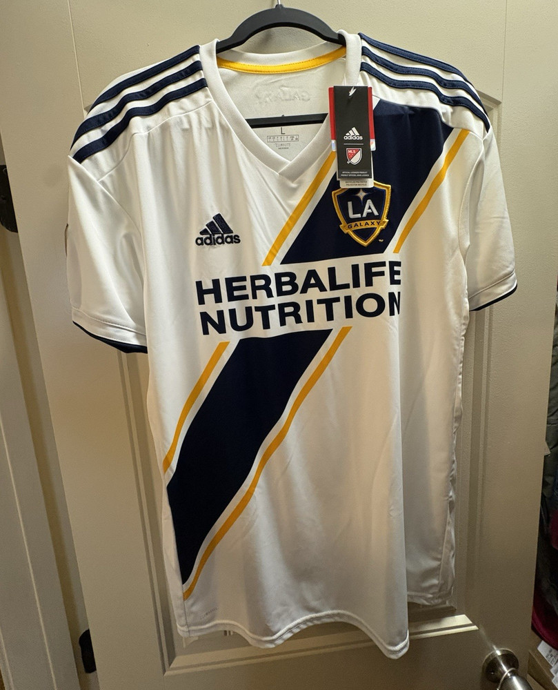 Authentic brand new Adidas LA Galaxy MLS Home Soccer Jersey size L