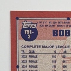 2026 Topps Bobby Witt Jr. #T91-3 1991 Pink Royals