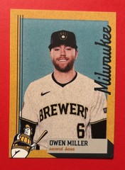 2024 MILWAUKEE BREWERS OWEN MILLER Regional Police Safety Baseball Card Rookie