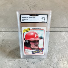 1980 Topps Burger King #4 Pete Rose GMA 7.5 Near Mint Baseball Card