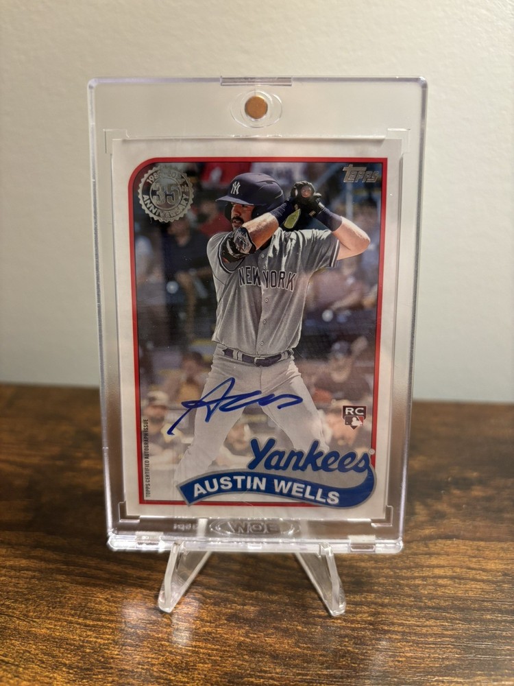 Austin Wells RC Auto 2024 Topps 1989 Baseball 35th Anniversary NY Yankees