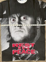 Vintage All Sport WWF WWE The Undertaker Rest In Peace Graphic T-Shirt XL Black