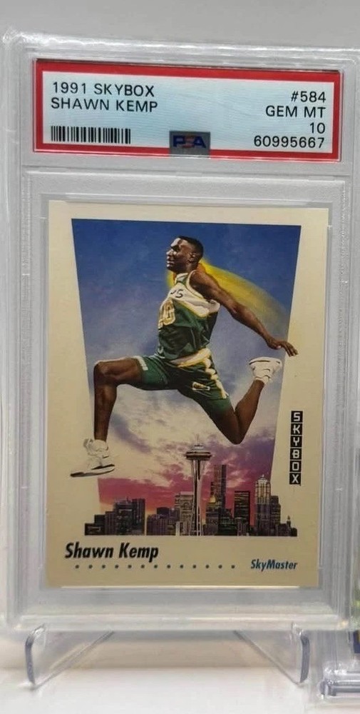 1991 Skybox Shawn Kemp #584 Skymaster PSA 10 GEM MT Seattle Sonics