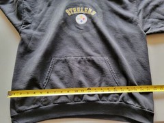Pittsburgh Steelers NFL Hoodie Sweater Pullover Black Dark Gray Size Shown