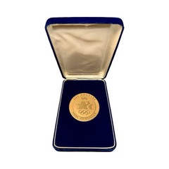1984 Los Angeles Olympics Bronze Volunteer Medal w/ Blue Velvet Case Jostens