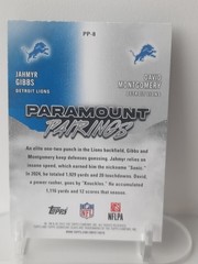Topps 2025 Signature Class Paramount Pairings PP-8 Gibbs Montgomery Lions