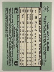 Cecil Fielder #451 1991 Donruss Detroit Tigers