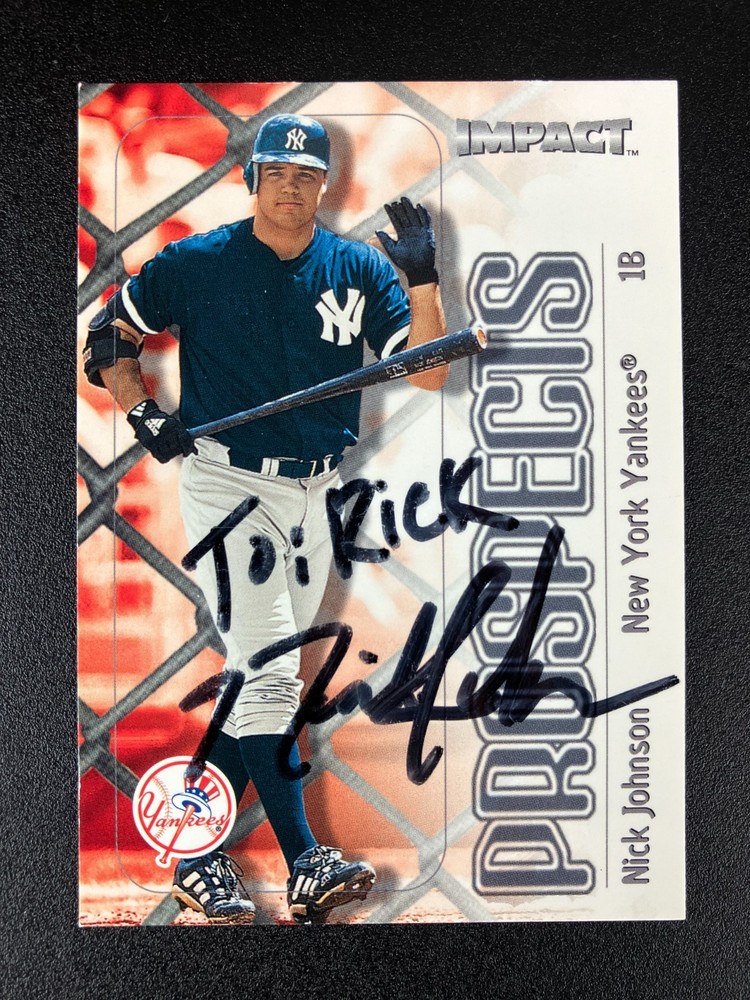 Nick Johnson 2000 Skybox Impact Yankees In Person IP TTM Signed Auto Autograph