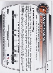 2025 Bowman Draft Colin Yeaman Chrome Auto 1st Prospect #CPA-CY Orioles