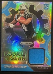2025 Panini Prizm Rookie Gears Tetairoa McMillan Silver Prizm RGR-TMC RC (MEM)