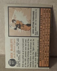 1962 Topps Baseball High Number #527 Dick McAuliffe VG-EX Condition