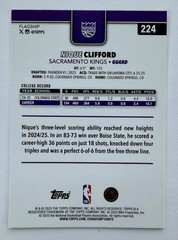 2025-26 Topps NBA Season Tip Off Foil Parallel #224 Nique Clifford Kings RC