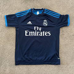 Real Madrid Cristiano Ronaldo #7 Jersey 2015-16 Adidas Away Shirt Youth L 13-14⁠