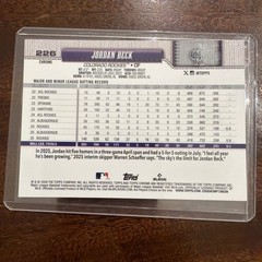 2026 Topps Chrome Jordan Beck Green Geometric Refractor #/99 Rockies