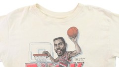 Vintage 90s NBA M L Buck Williams Caricature Portland Trail Blazers T Shirt