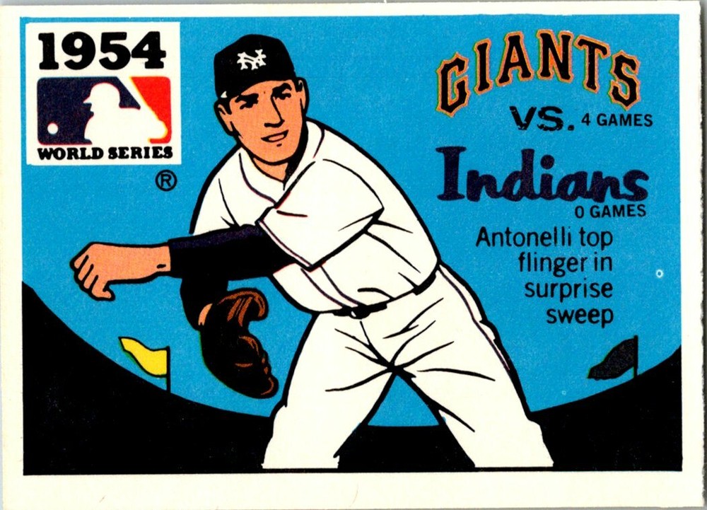 1980 FLEER STICKERS 1954 WORLD SERIES GIANTS VS INDIANS