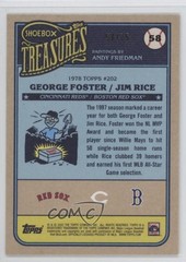2025 Shoebox Treasures Grayscale Filter 57/75 George Foster Jim Rice #58 HOF 4f5