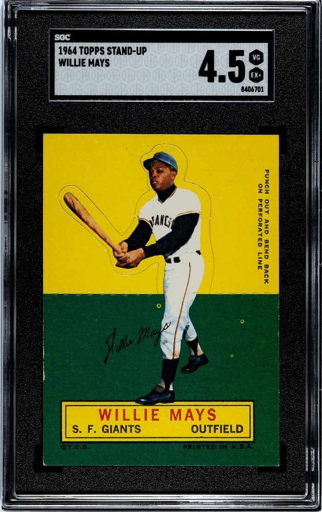 1964 Topps Stand-Up Willie Mays San Francisco SF Giants SGC 4.5 VG EX + HOF
