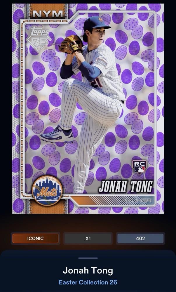 26 Topps Bunt DIGITAL Easter Egg ICONIC Jonah Tong