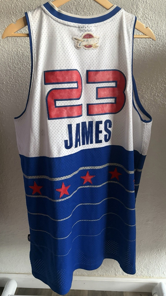 Reebok LeBron James NBA All-Star East #23 Jersey White/Blue/Red L