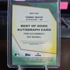 Bowman&rsquo;s Best 2025 Tommy White Auto Best of 2025 #B25-TWH A&rsquo;s