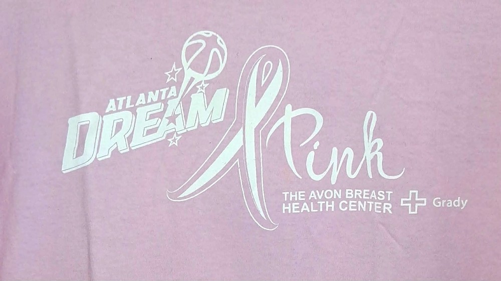 Atlanta Dream Pink Avon Breast Health Center XL Short Sleeve Shirt