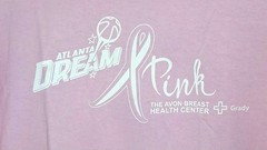 Atlanta Dream Pink Avon Breast Health Center XL Short Sleeve Shirt