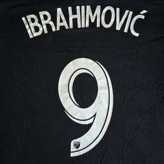 Adidas LA Galaxy Zlatan Ibrahimovic #9 MLS FIFA Soccer Futbol S-2XL Black TShirt