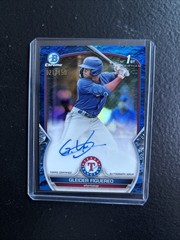 2023 Bowman Chrome Gleider Figuereo CPA-GF Blue Lunar Crater Refractor Auto /150