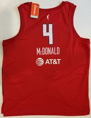 Aari McDonald Atlanta Dream Explorer Red Jersey WNBA Womens XL Indiana Fever