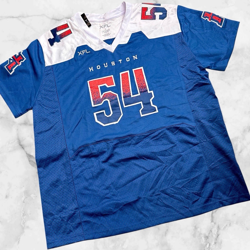 XFL Houston Roughnecks D Johnson #54 Replica Football Jersey Men&rsquo;s Large NWT