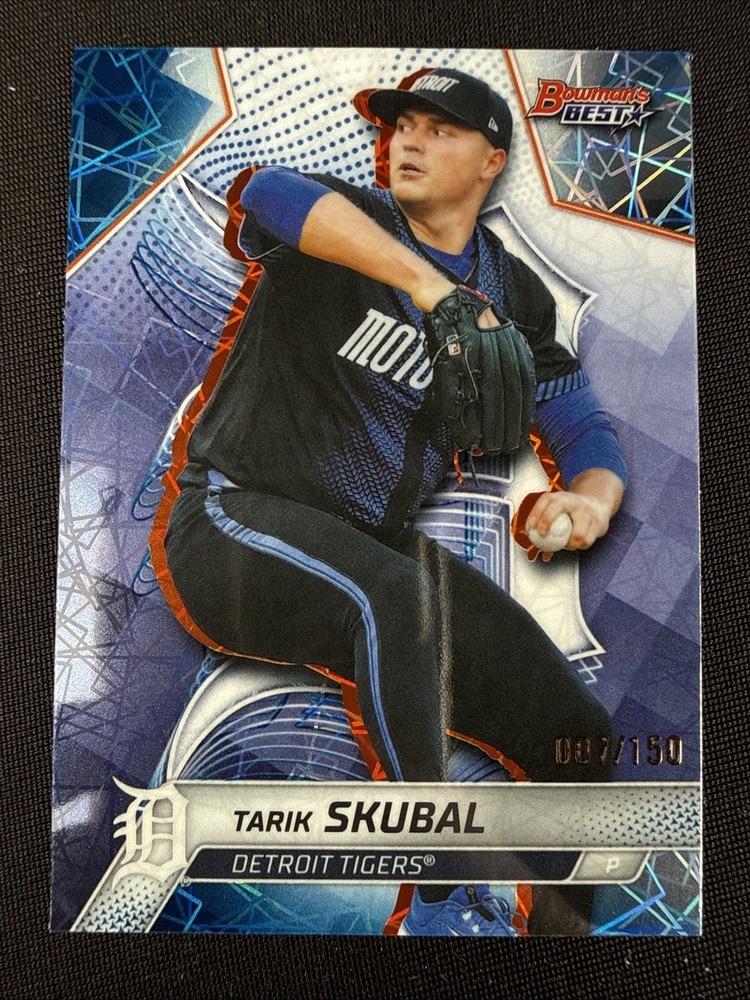 Tarik Skubal 2025 Bowman&rsquo;s Best Blue Laser Refractor /150 Tigers #12