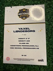 YAXEL LENDEBORG 2025-26 ONIT Michigan Basketball National Champions B-16 BD1