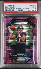 2023 Panini Prizm CJ Stroud Premier Jerseys Purple Pulsar #PJ-CJS PSA 9